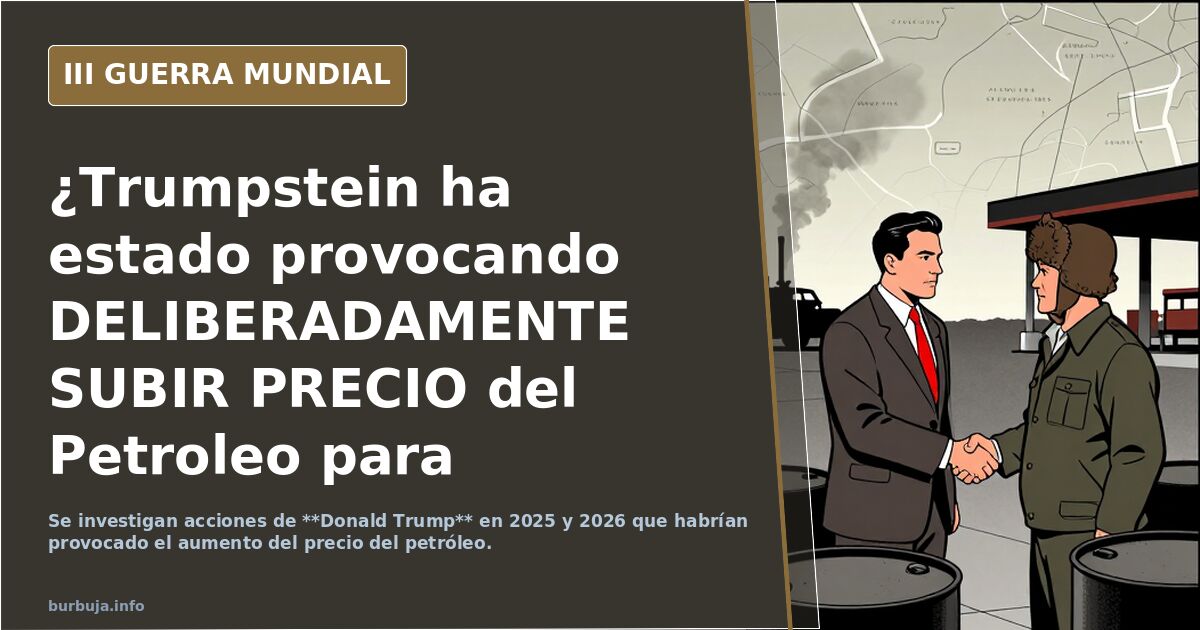 ¿Trumpstein ha estado provocando DELIBERADAMENTE SUBIR PRECIO del Petroleo para AYUDAR NUEVAMENTE su amo Pooptin ?