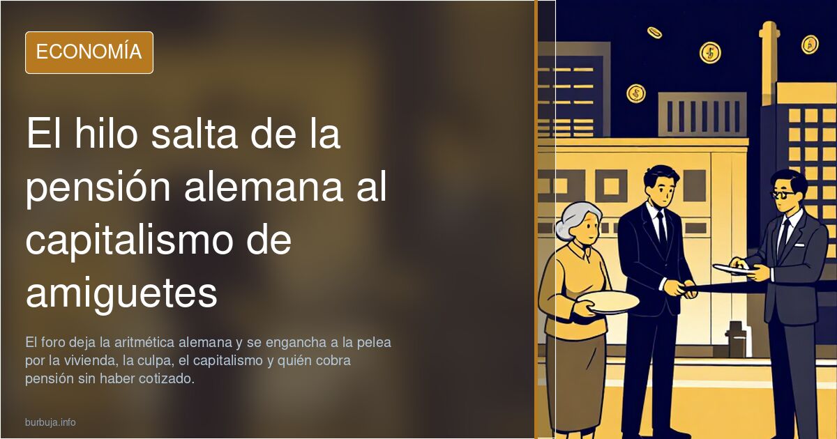 El hilo salta de la pensión alemana al capitalismo de amiguetes