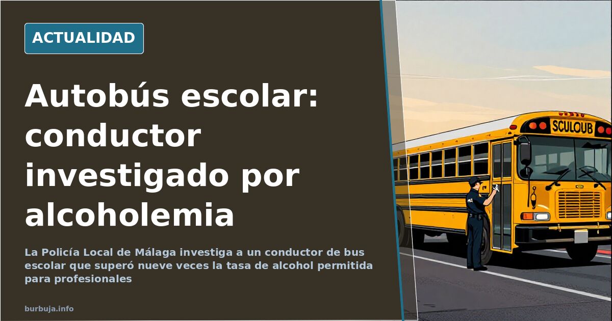 Alcohol level nine times the limit on Málaga school bus