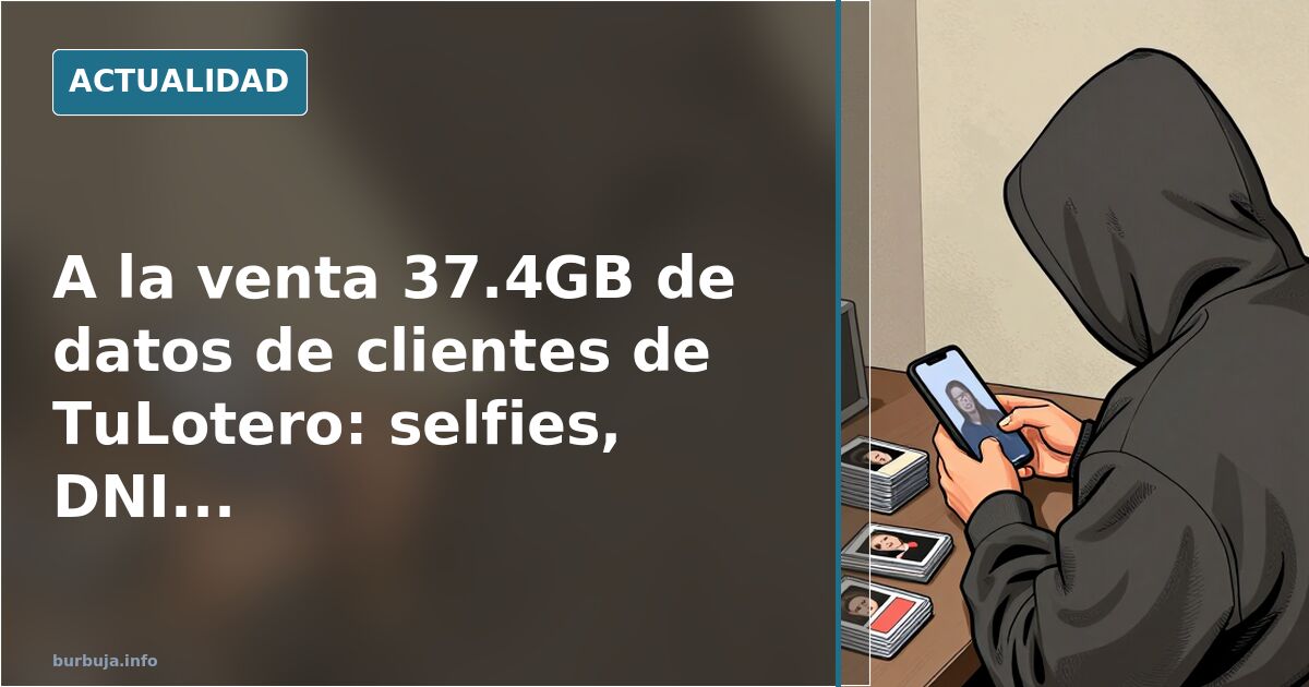 A la venta 37.4GB de datos de clientes de TuLotero: selfies, DNI...
