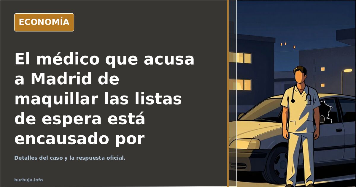 El médico que acusa a Madrid de maquillar las listas de espera está encausado por destrozar el coche de su jefe