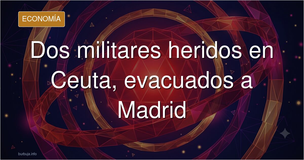 Ilustración editorial de un mapa de la península ibérica con Ceuta y Madrid unidos por una línea de evacuación militar