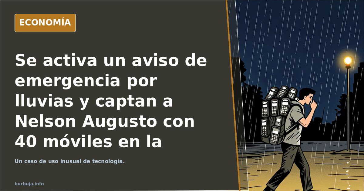 Se activa un aviso de emergencia por lluvias y captan a Nelson Augusto con 40 móviles en la mochila sonando