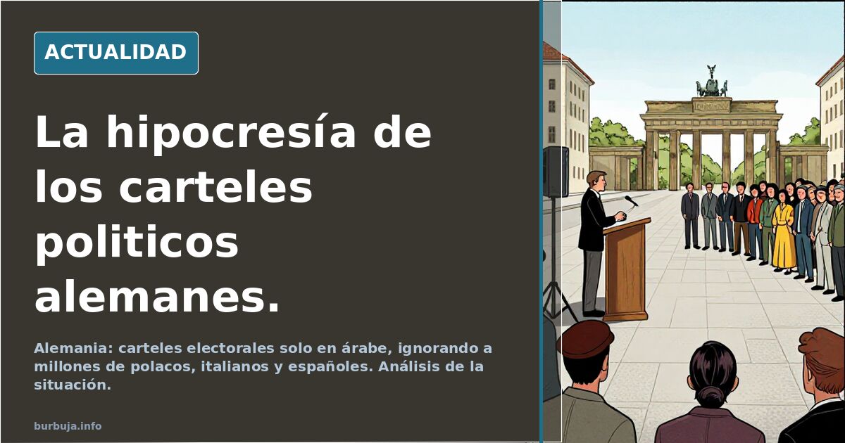 La hipocresía de los carteles politicos alemanes.