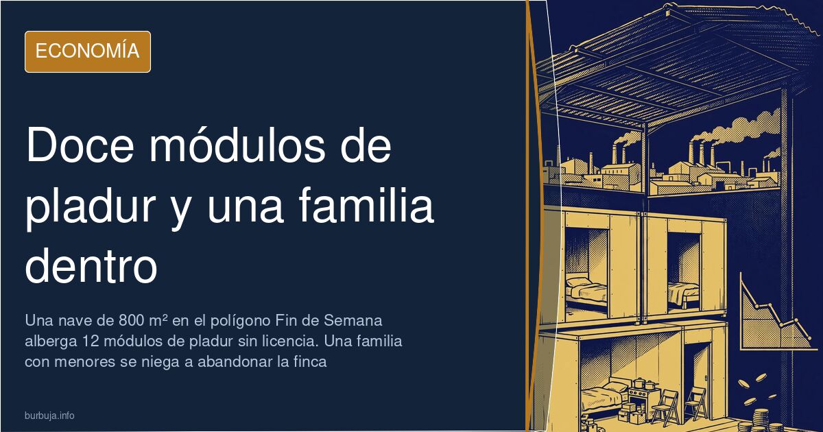 Nave industrial en el polígono Fin de Semana de San Blas con módulos de pladur, imagen ilustrativa del conflicto por infraviv