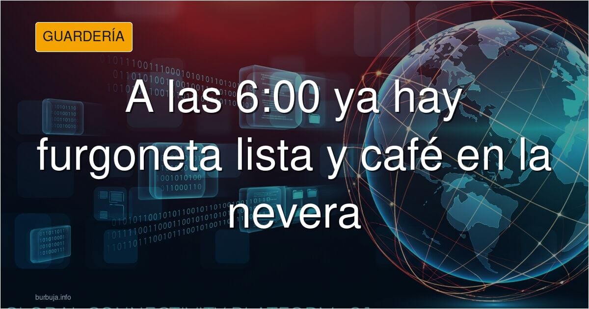Ilustración de un mecánico cambiando el filtro de gasoil de una furgoneta en un taller de madrugada