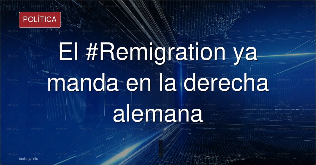 Ilustración editorial de un atril con banderas alemanas y papeletas, símbolo del debate sobre el #Remigration en la AfD