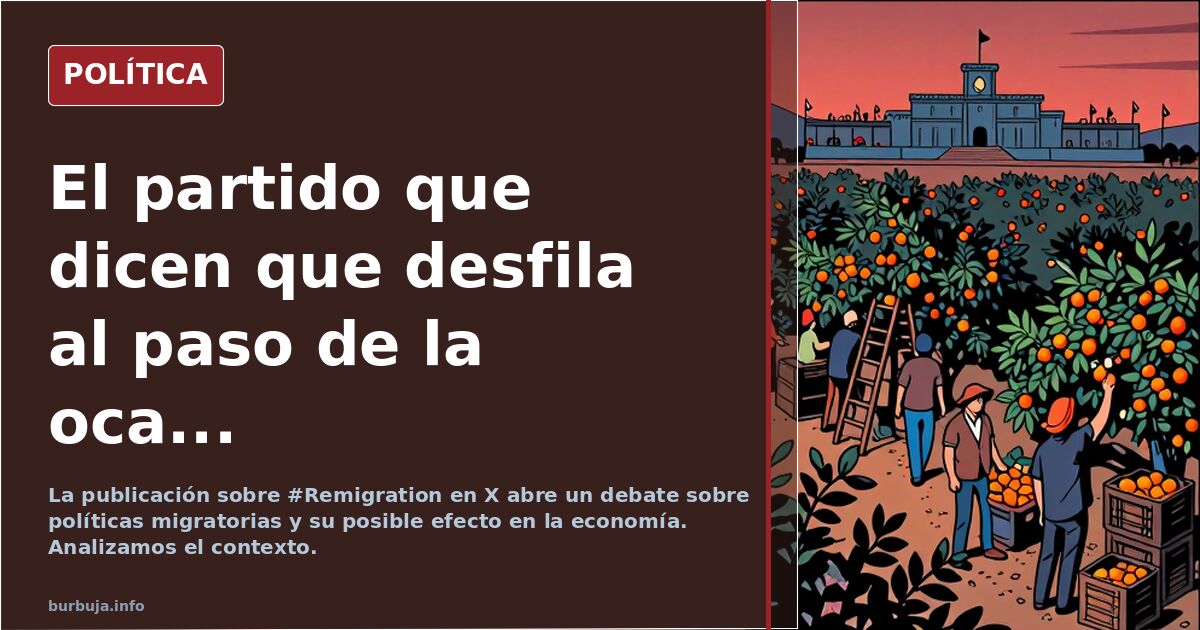 El partido que dicen que desfila al paso de la oca...