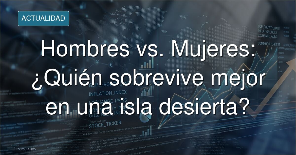 Supervivencia en isla del Pacífico por grupo hombres versus muyeres.