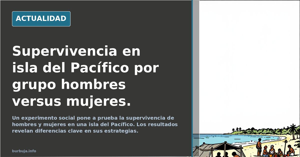 Supervivencia en isla del Pacífico por grupo hombres versus mujeres.