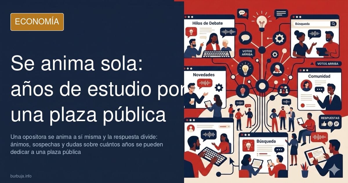 Cuaderno de temario subrayado junto a un gráfico de plazas públicas, símbolo de la oposición en España