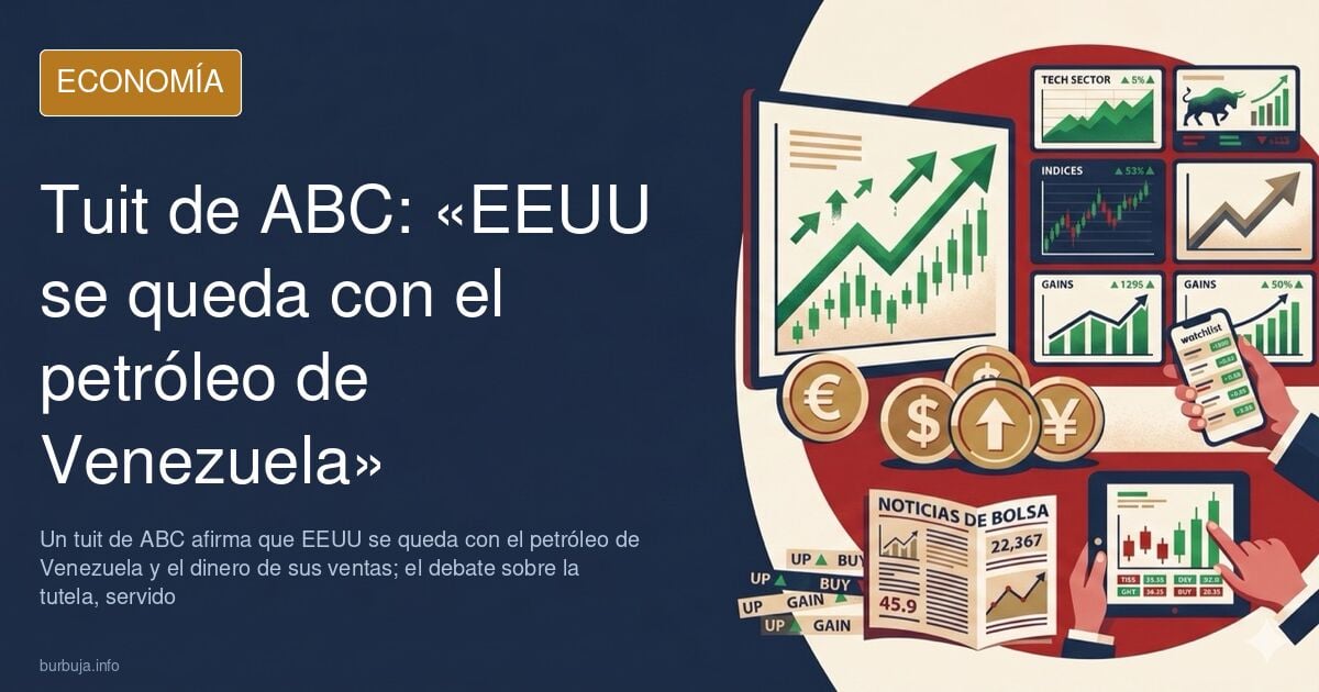 Instalaciones petrolíferas venezolanas junto a un gráfico de control y monedas, ilustración sobre el crudo y el control atrib