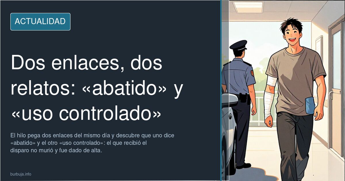 Dos enlaces, dos relatos: «abatido» y «uso controlado»