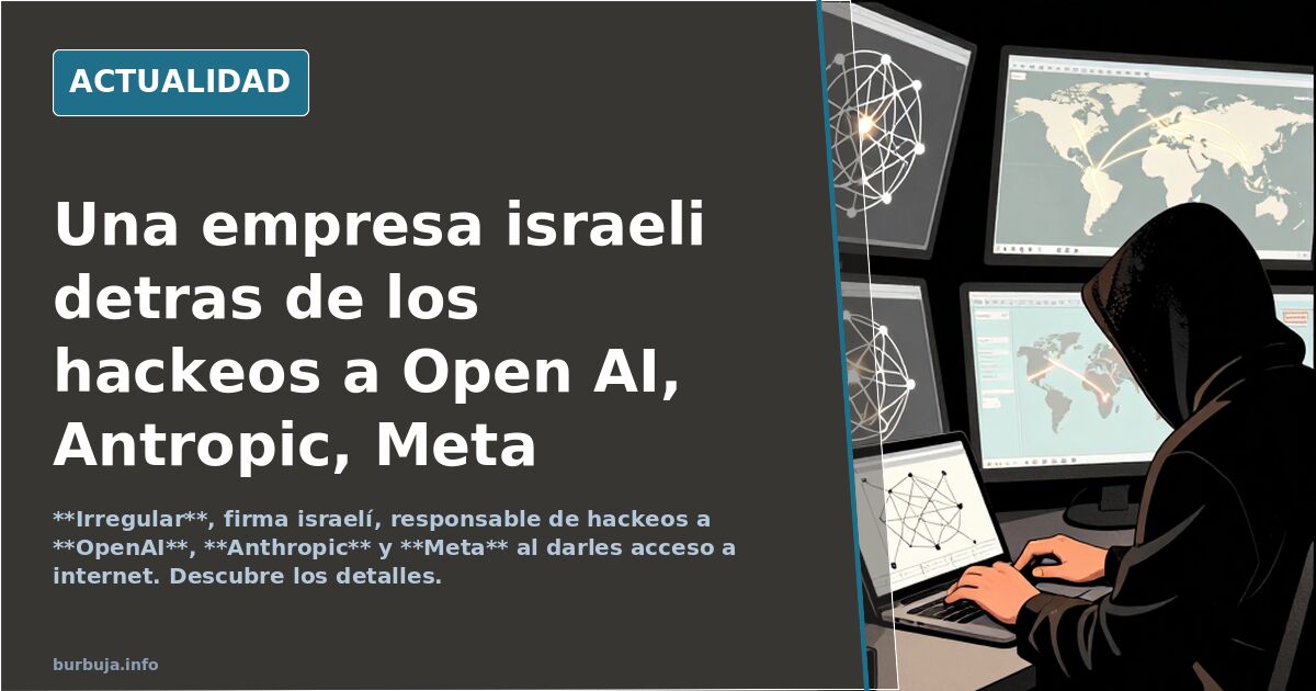 Una empresa israeli detras de los hackeos a Open AI, Antropic, Meta