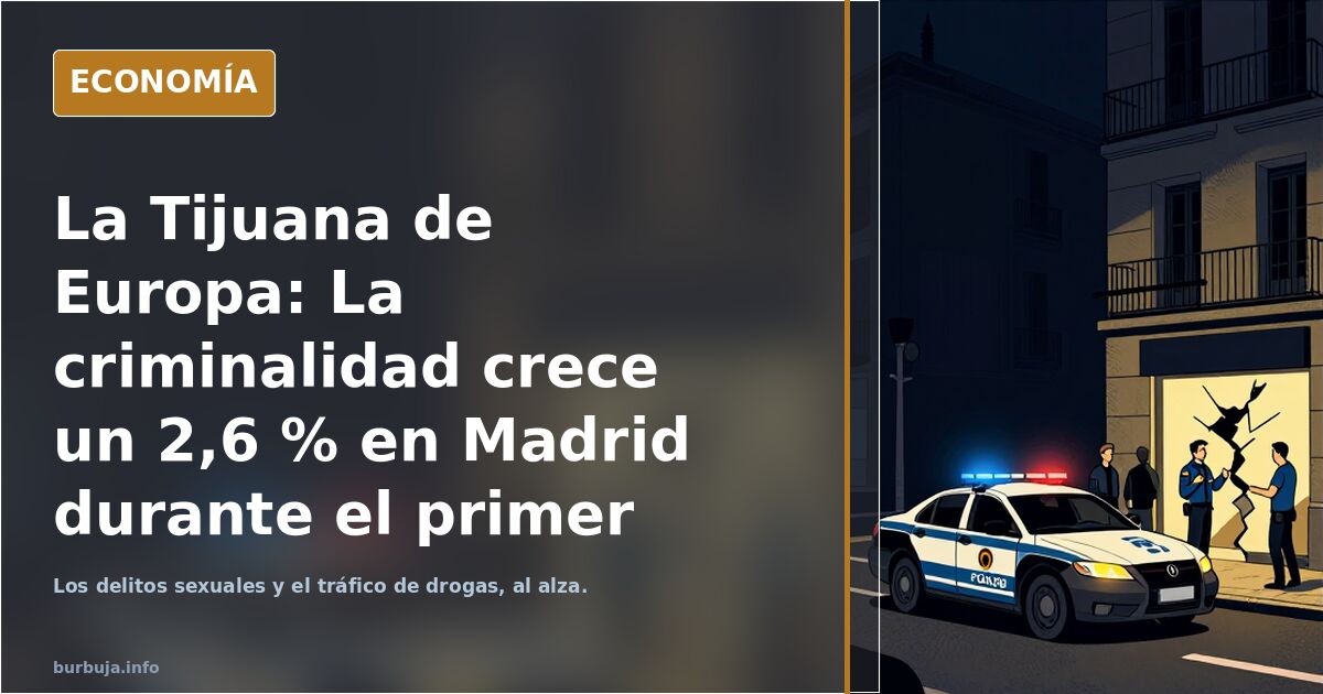 La Tijuana de Europa: La criminalidad crece un 2,6 % en Madrid durante el primer semestre: suben los delitos sexuales y el tráfico de drogas