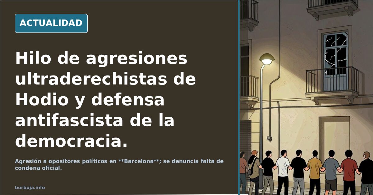 Hilo de agresiones ultraderechistas de Hodio y defensa antifascista de la democracia.