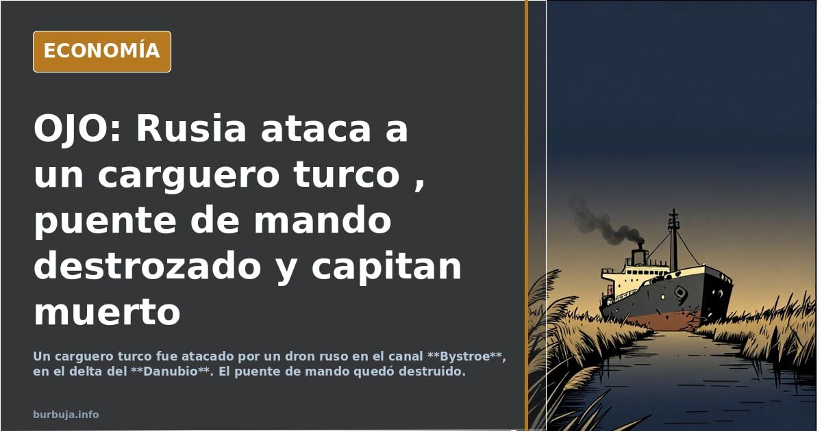 OJO: Rusia ataca a un carguero turco , puente de mando destrozado y capitan perecido