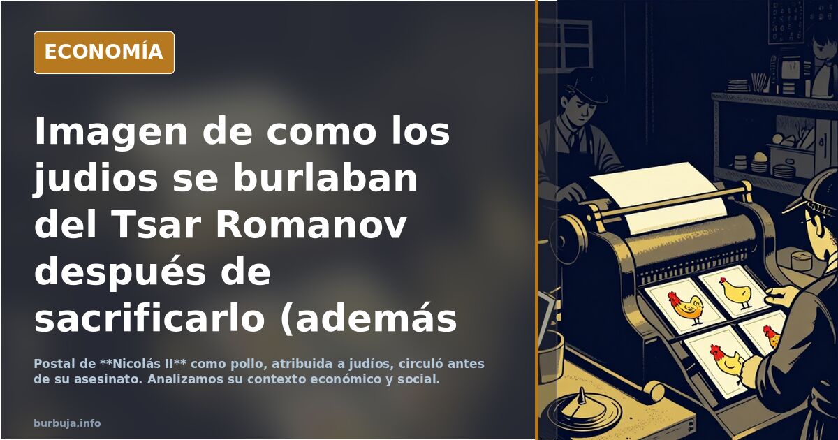 Imagen de como los judios se burlaban del Tsar Romanov después de sacrificarlo (además de violar el cadaver de sus hijas)