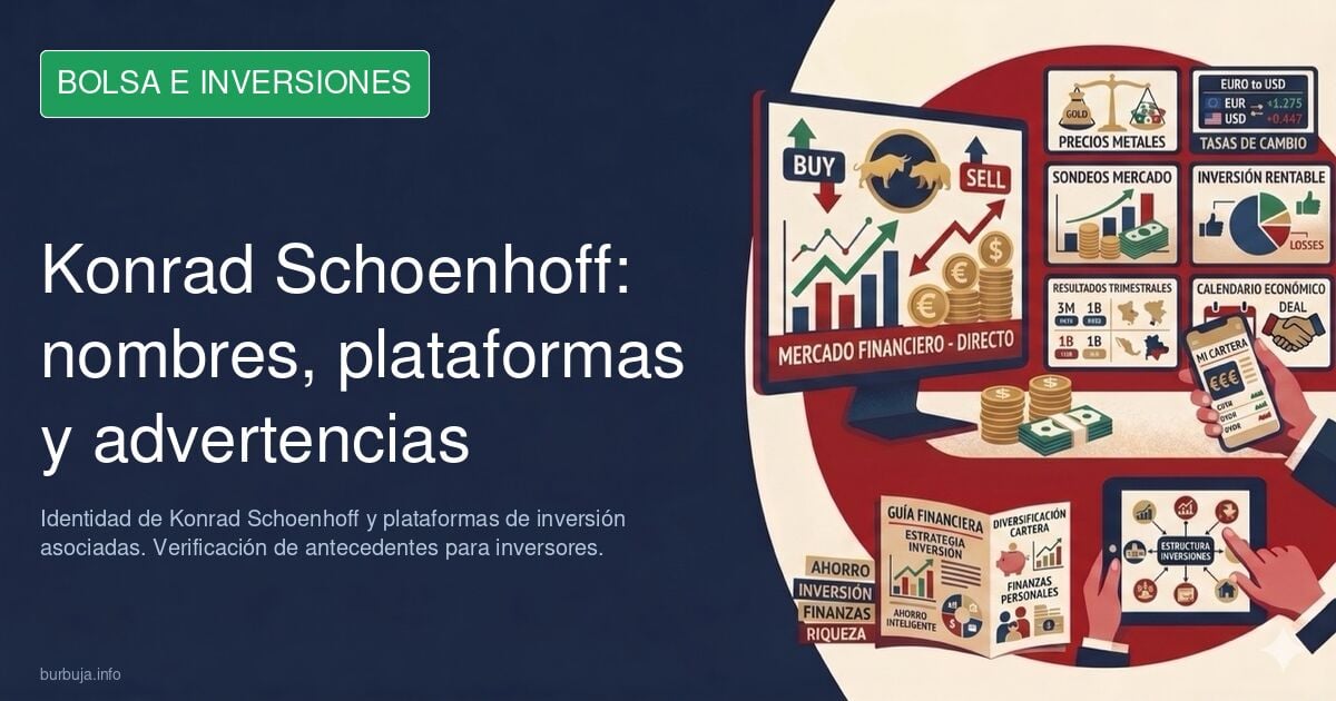 Konrad Schoenhoff / “Dr. Konrad” – antecedentes públicos, plataformas de inversión y advertencia a la comunidad