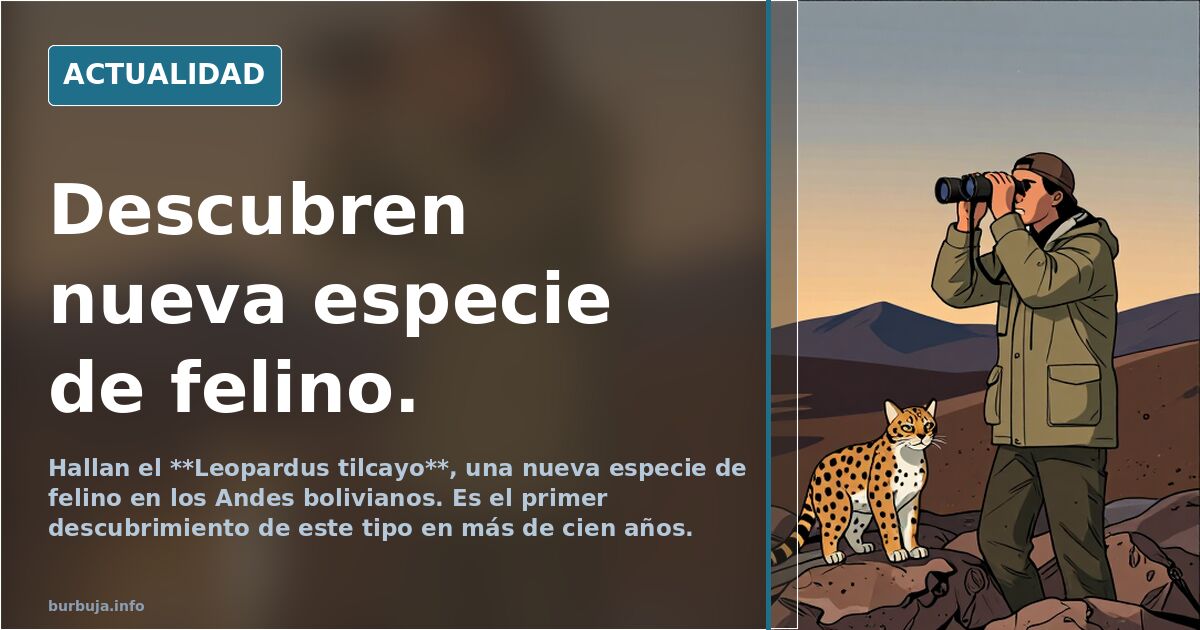 Descubren nueva especie de felino.