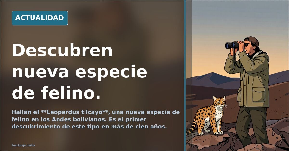 Descubren nueva especie de felino.