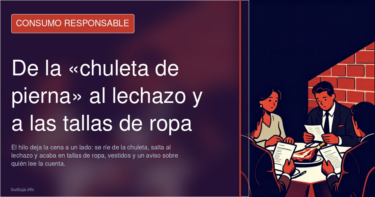 De la «chuleta de pierna» al lechazo y a las tallas de ropa