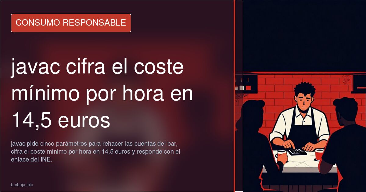 javac cifra el coste mínimo por hora en 14,5 euros