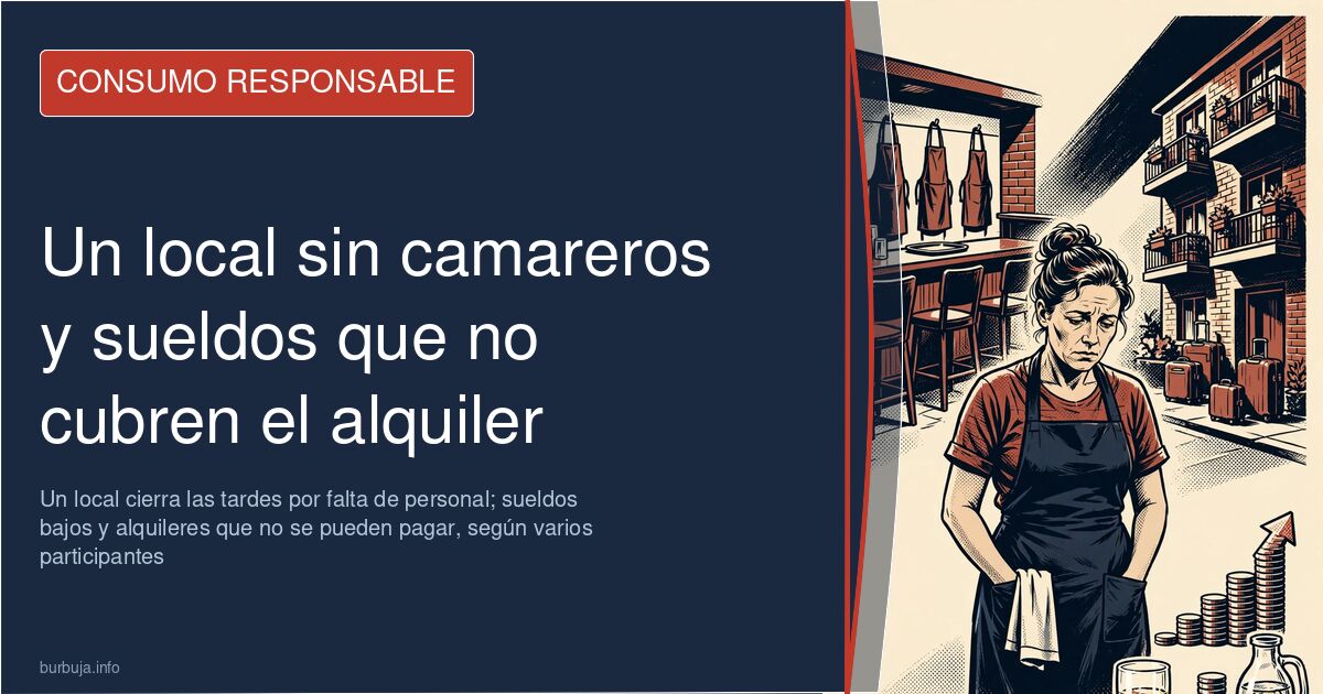 Barra de bar vacía, sin camarero, en un local de hostelería español