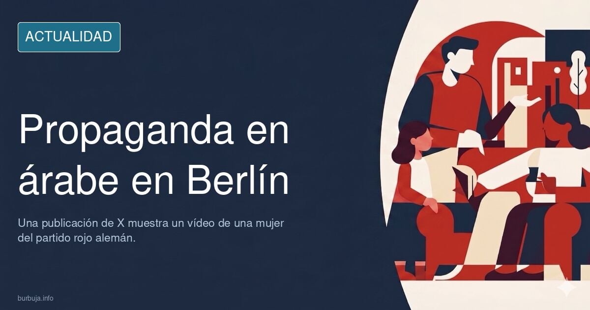 Propaganda en árabe en Berlin.