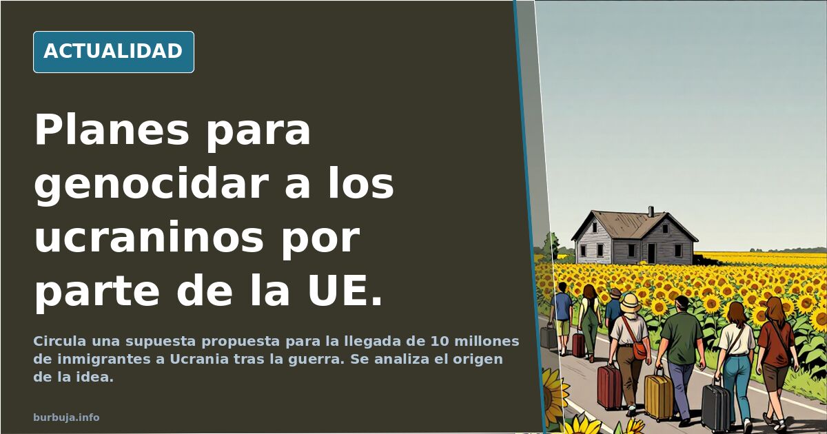 Planes para genocidar a los ucraninos por parte de la UE.