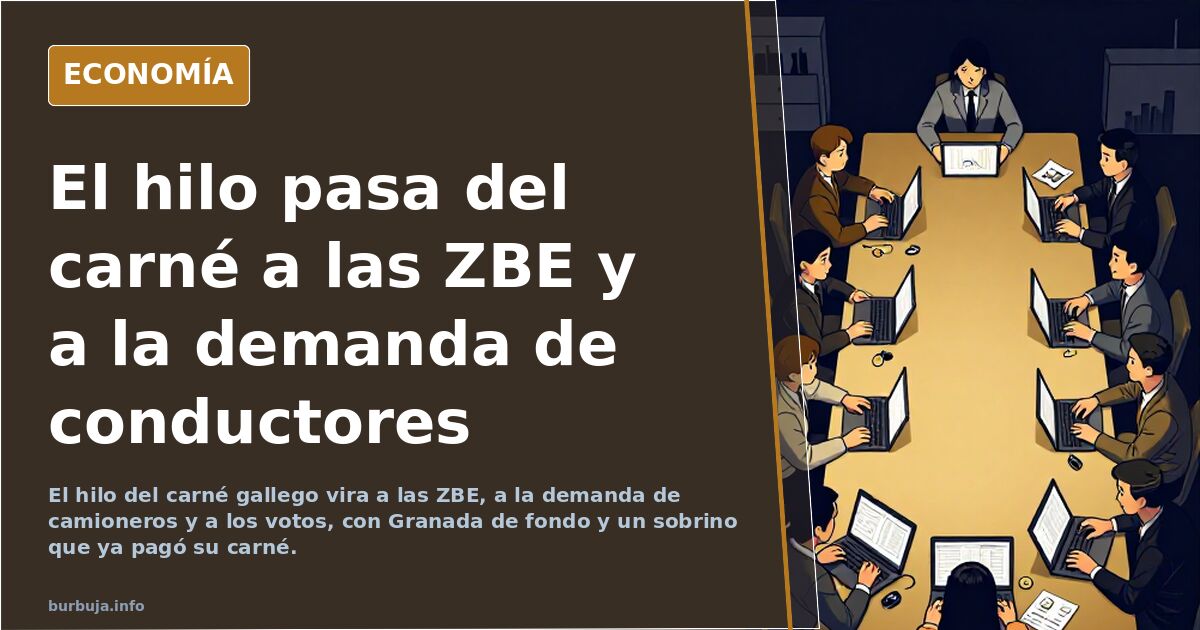 El hilo pasa del carné a las ZBE y a la demanda de conductores