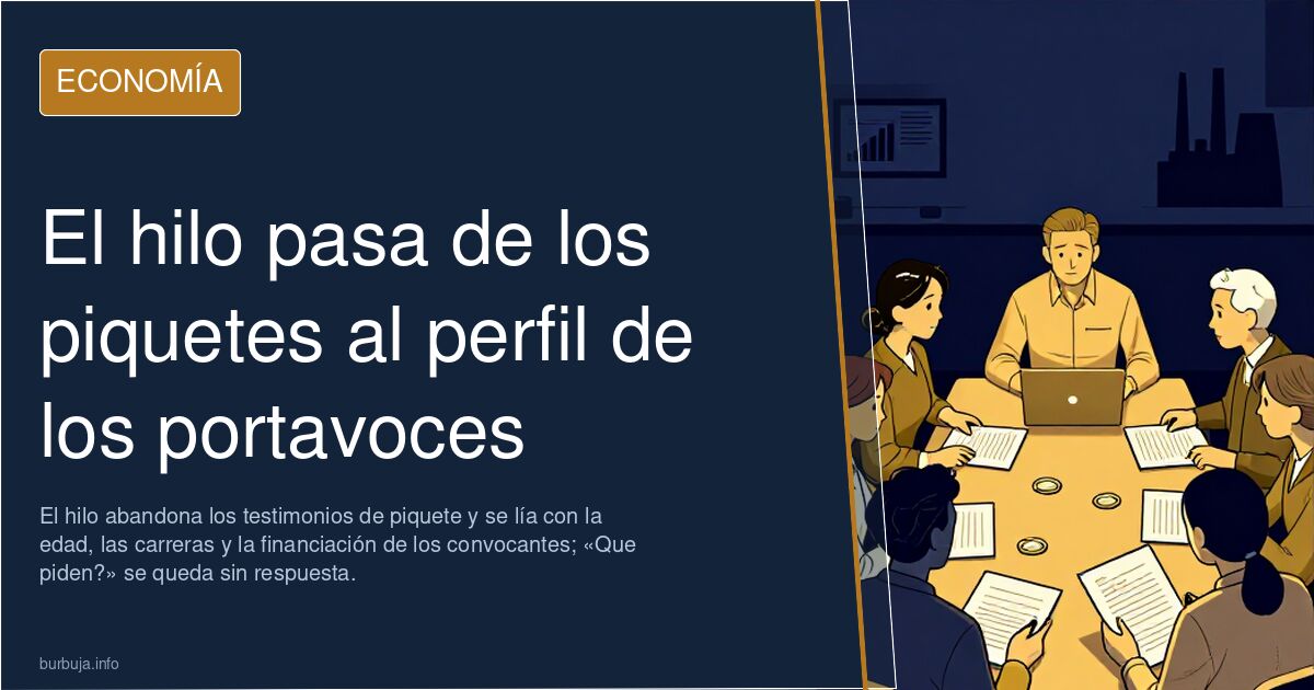 El hilo pasa de los piquetes al perfil de los portavoces