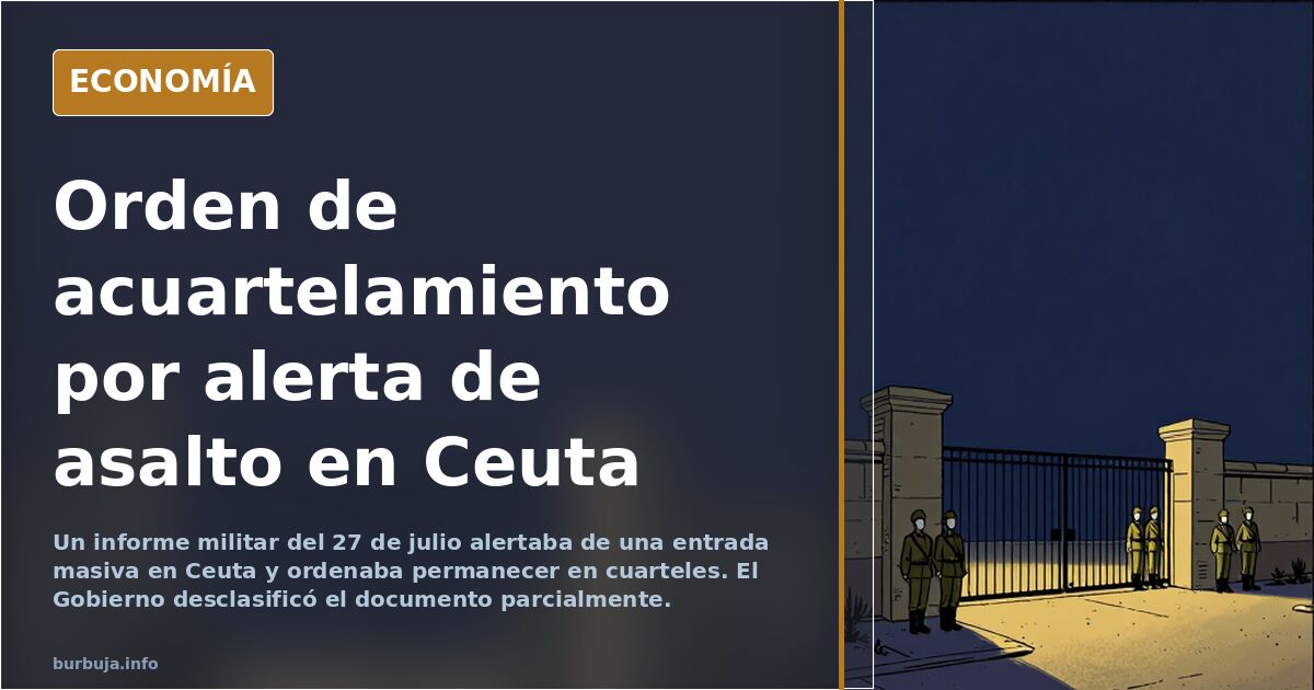 Orden de acuartelamiento por alerta de asalto en Ceuta
