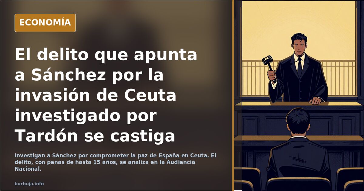El delito que apunta a Sánchez por la invasión de Ceuta investigado por Tardón se castiga con hasta 15 años de prisión