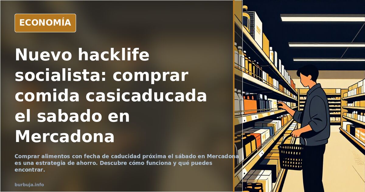 Nuevo hacklife socialista: comprar comida casicaducada el sabado en Mercadona