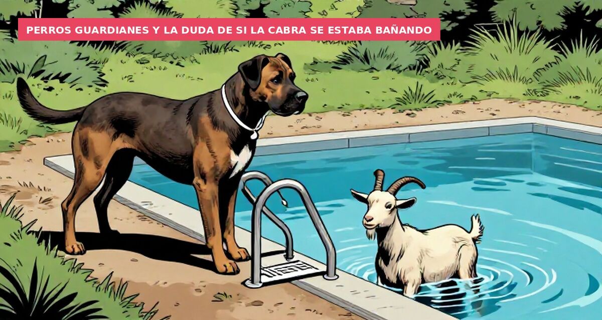 Perros guardianes y la duda de si la cabra se estaba bañando
