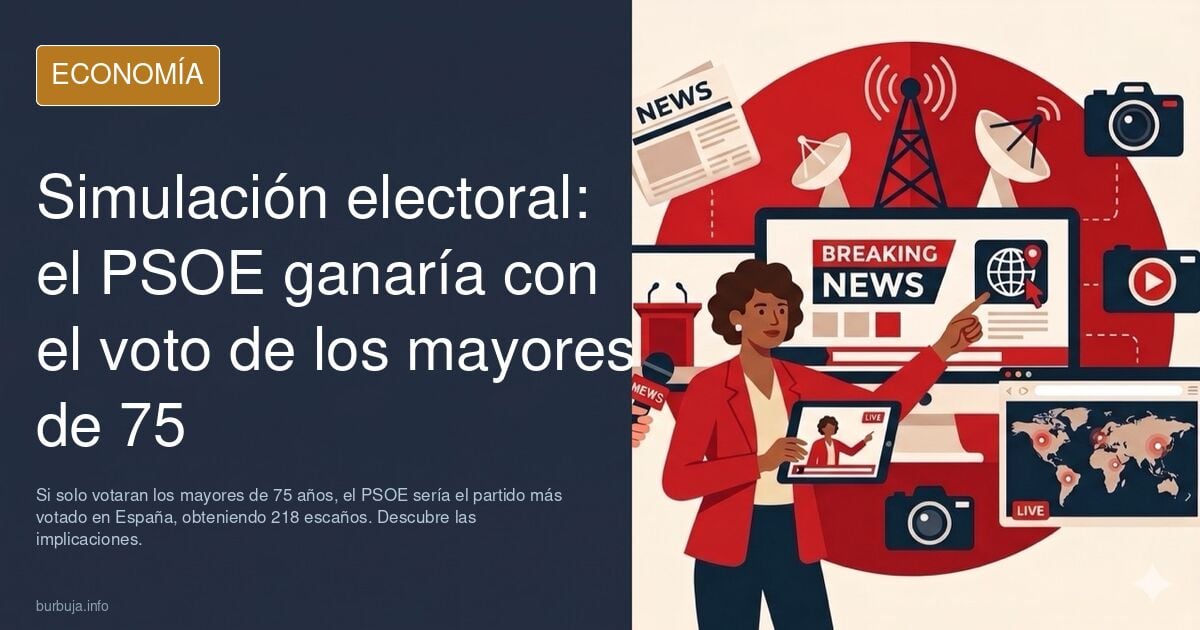 El PSOE si solo votarán los mayores de 75 años sería el partido más votado de España en todas las comarcas, provincias y ciudades salvo Ceuta