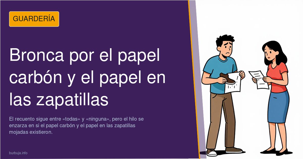 Bronca por el papel carbón y el papel en las zapatillas