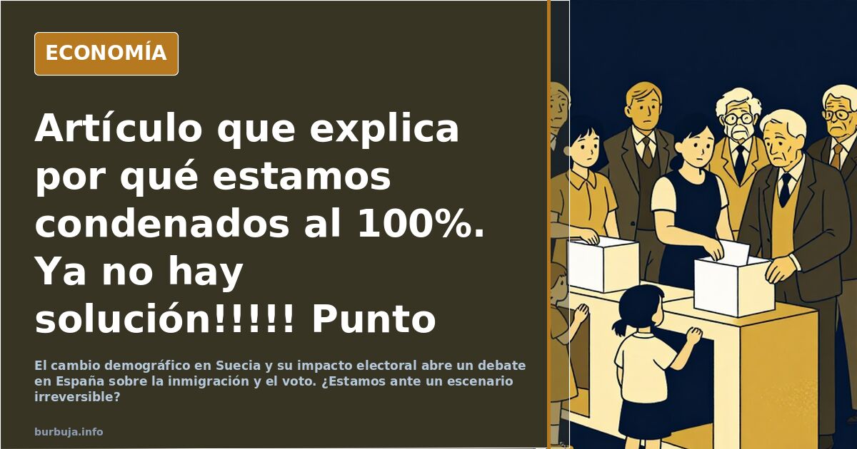 Artículo que explica por qué estamos condenados al 100%. Ya no hay solución!!!!! Punto de no retorno alcanzado... Corred malditos corred!!!