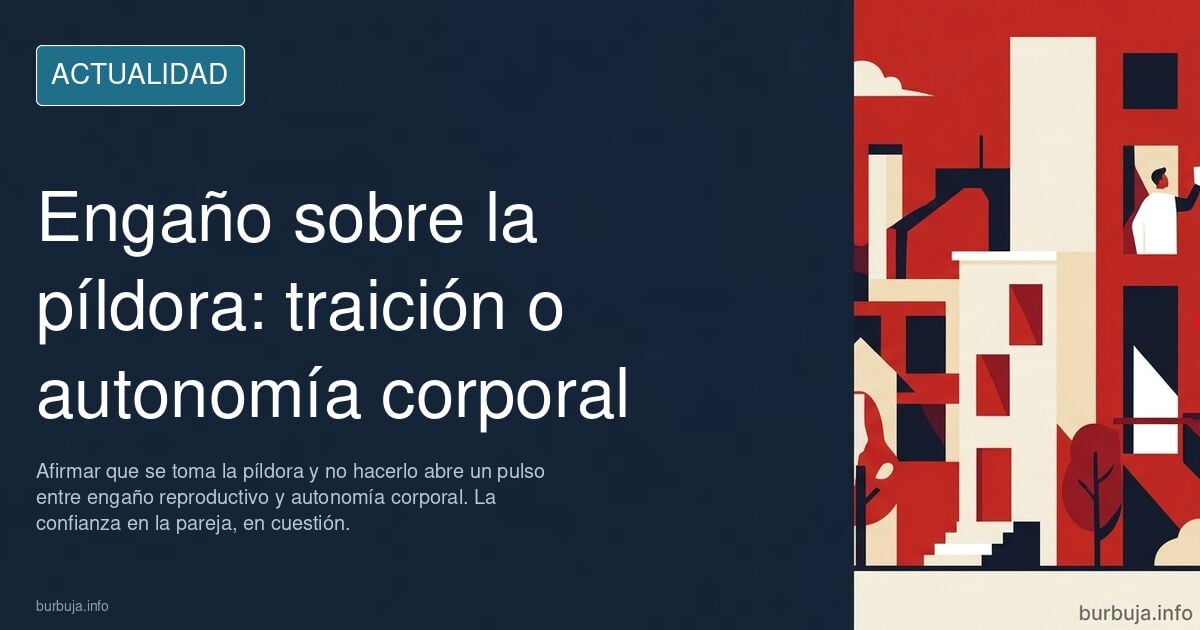 Blíster de pastillas anticonceptivas sobre una mesa doméstica en tonos neutros, junto a una mano que lo observa