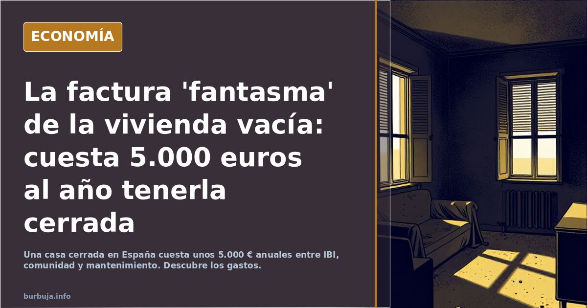 La factura 'fantasma' de la vivienda vacía: cuesta 5.000 euros al año tenerla cerrada