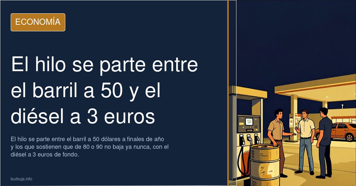 El hilo se parte entre el barril a 50 y el diésel a 3 euros
