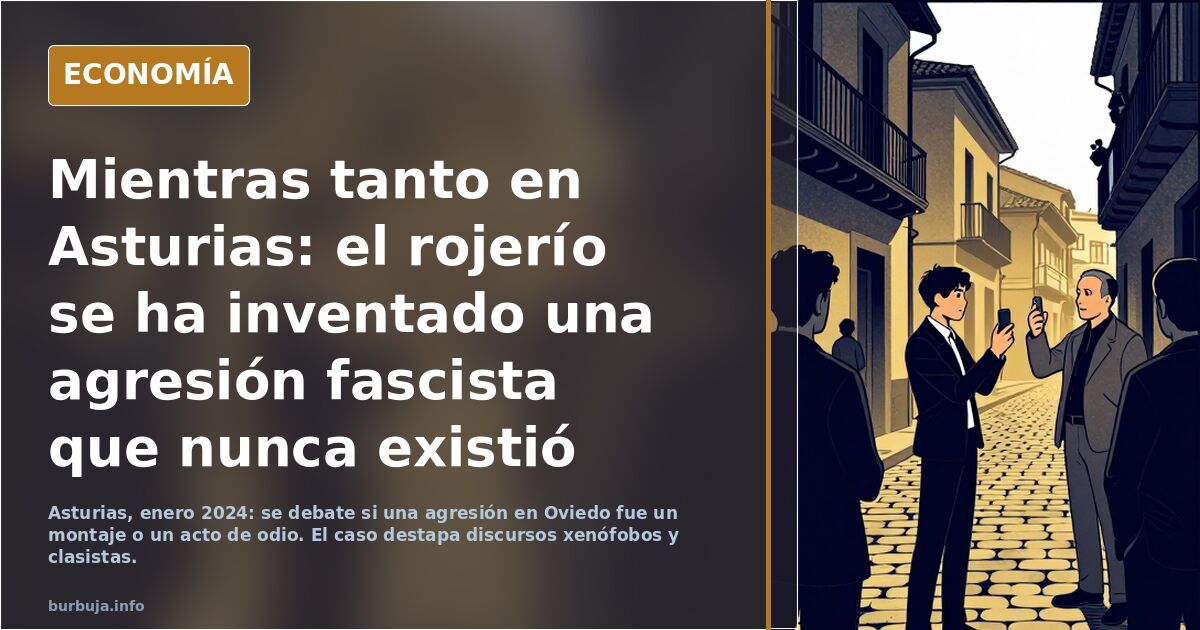 Mientras tanto en Asturias: el rojerío se ha inventado una agresión fascista que nunca existió