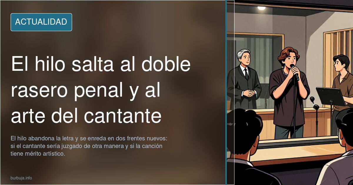 El hilo salta al doble rasero penal y al arte del cantante