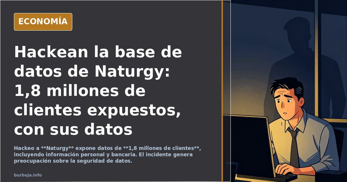 Hackean la base de datos de Naturgy: 1,8 millones de clientes expuestos, con sus datos personales y bancarios