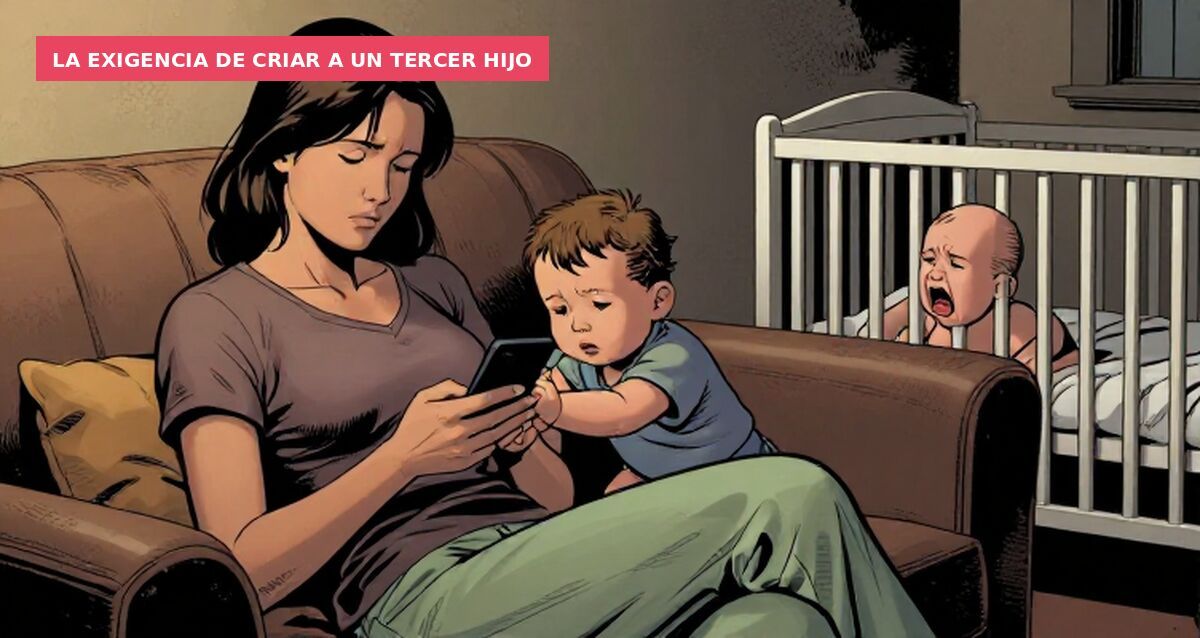 La exigencia de criar a un tercer hijo