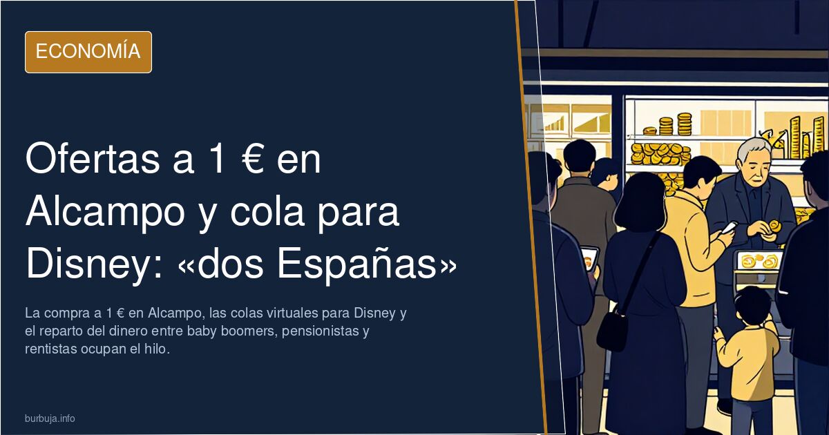 Ofertas a 1 € en Alcampo y cola para Disney: «dos Españas»