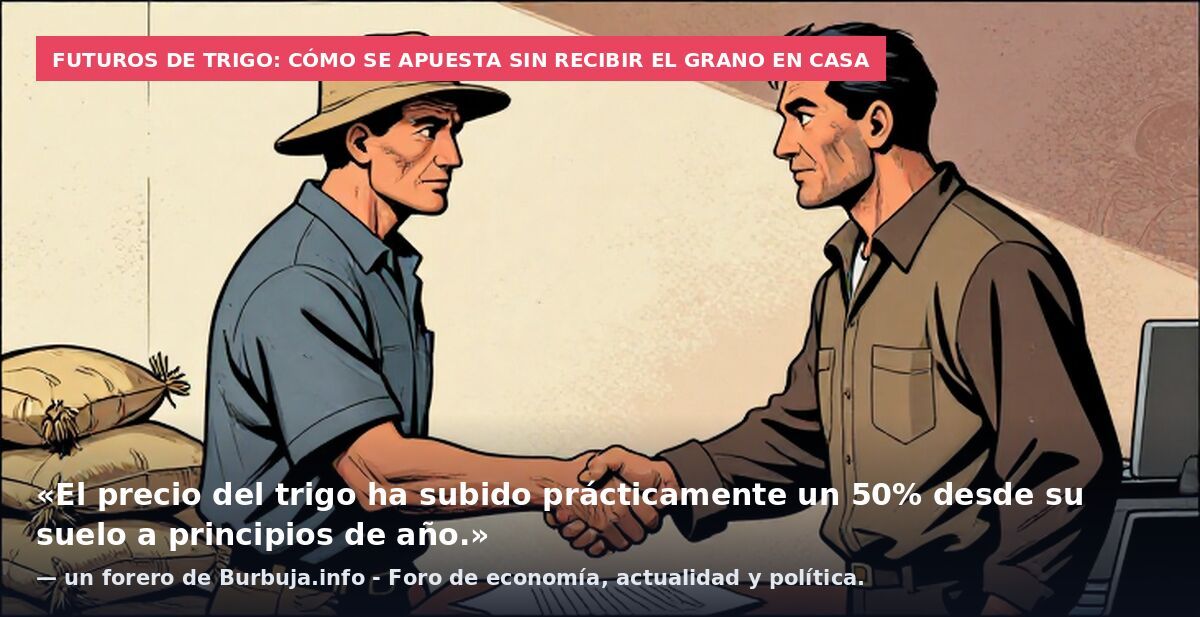 Futuros de trigo: cómo se apuesta sin recibir el grano en casa: «El precio del trigo ha subido prácticamente un 50% desde su suelo a principios de año.» — un forero de Burbuja.info - Foro de economía, actualidad y política.