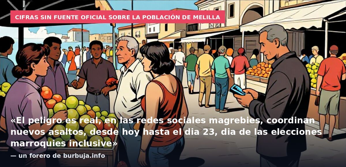 Cifras sin fuente oficial sobre la población de Melilla: «El peligro es real, en las redes sociales magrebies, coordinan nuevos asaltos, desde hoy hasta el dia 23, dia de las elecciones marroquies inclusive» — un forero de burbuja.info