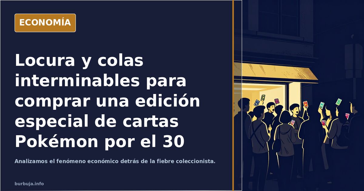 Locura y colas interminables para comprar una edición especial de cartas Pokémon por el 30 aniversario